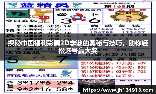 探秘中国福利彩票3D字谜的奥秘与技巧，助你轻松选号赢大奖